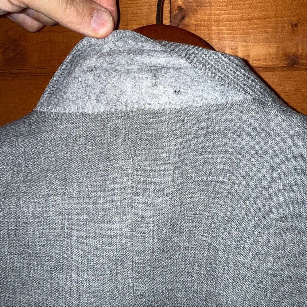 $499 Suitsupply Lazio 100% Wool VBC light Gray Suit jacket Blazer 36S *As-is* - Picture 9 of 17